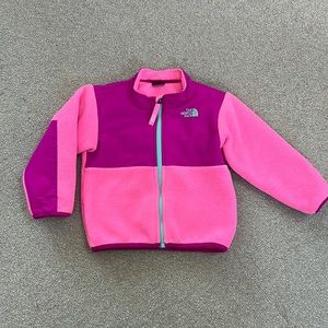 The North Face fleece jacket pink baby girl Size 18-24M